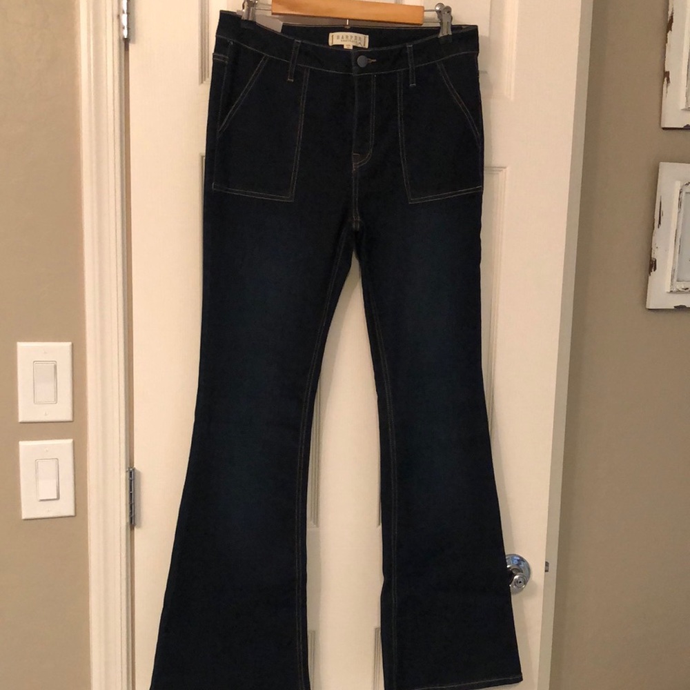 Harper flare cut dark wash jeans NWOT